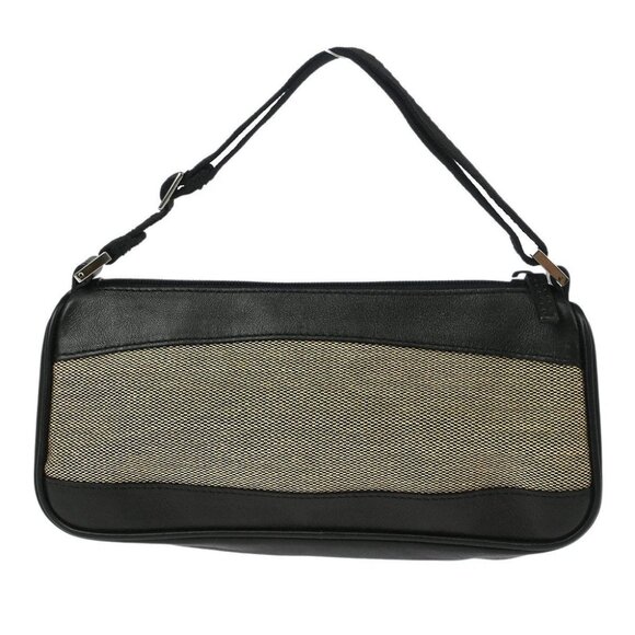 Gucci Black Leather Canvas Pouch Handbag 92820 002404 177247 - Picture 2 of 7